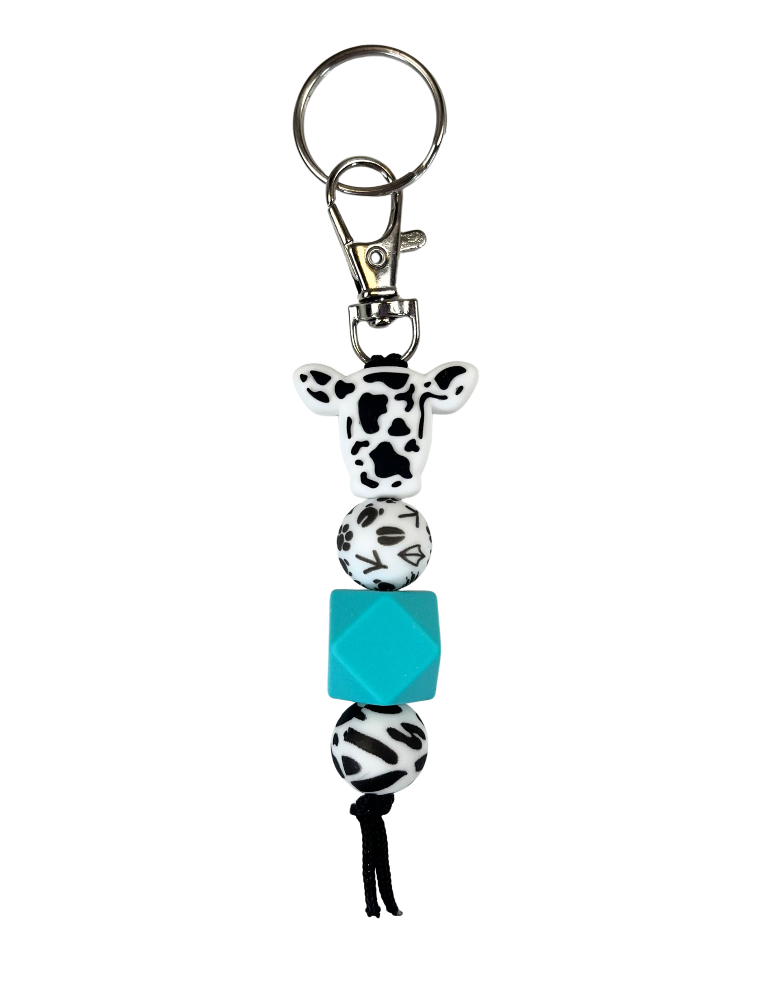 Keychain Charm: Beaded Cows
