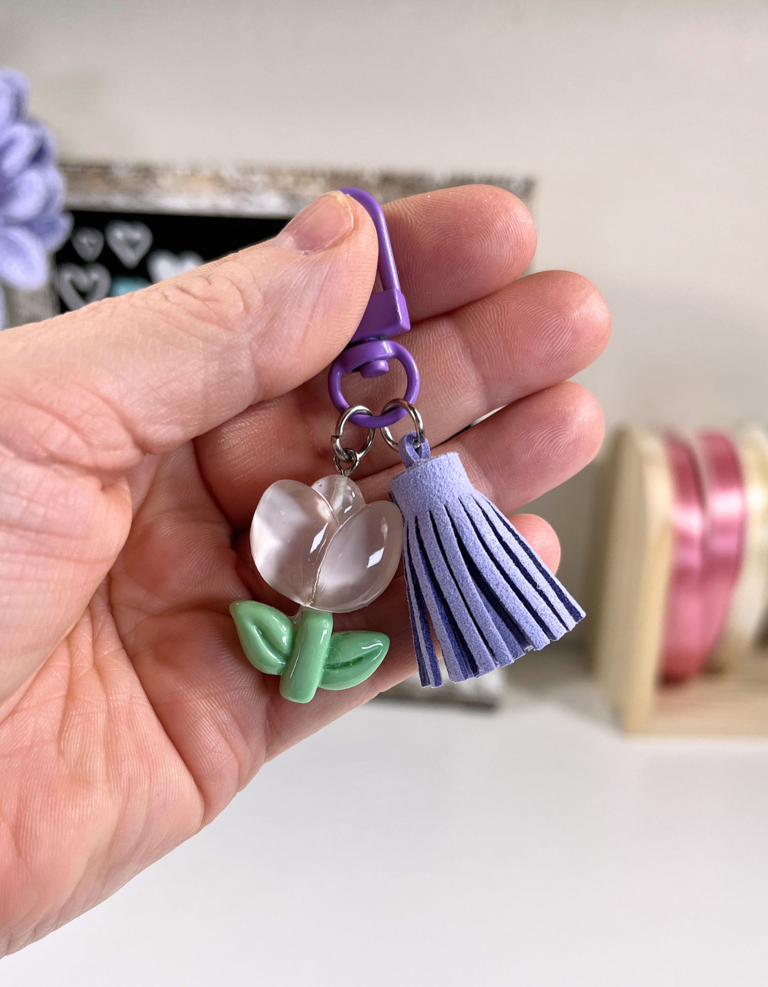 Keychain Charm: Tulips