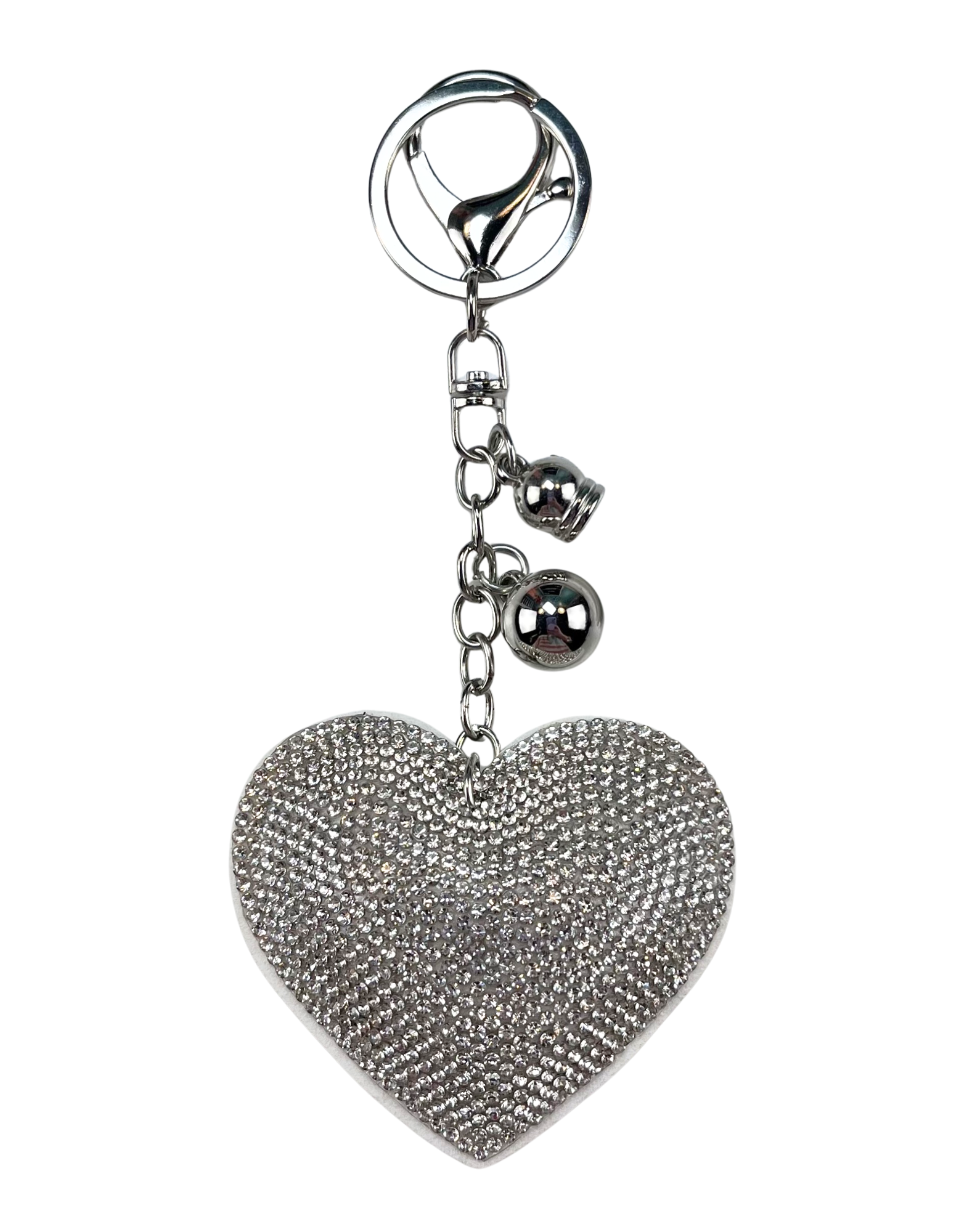 Keychain Charm: Rhinestone Heart
