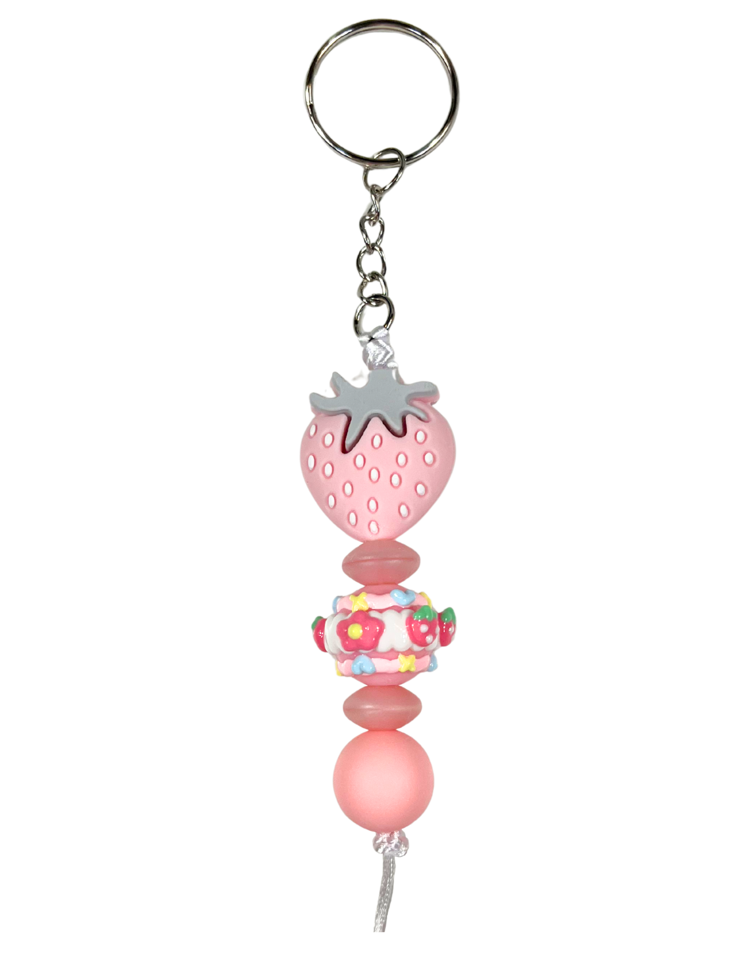 Charm: Beaded Strawberries
