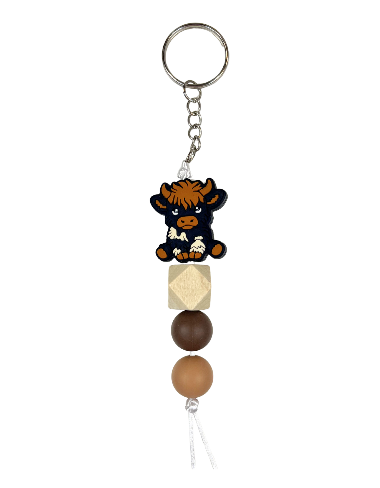 Keychain Charm: Beaded Cows