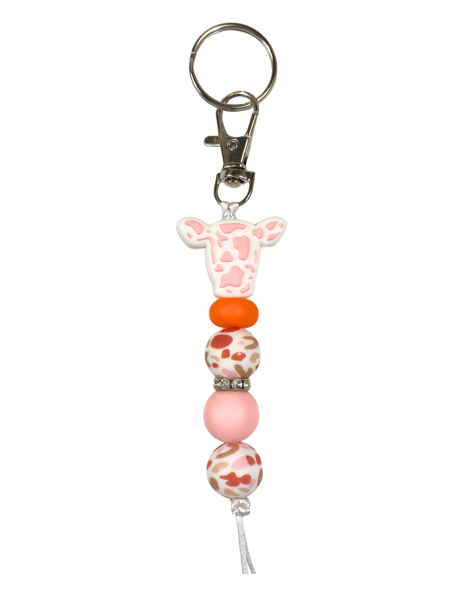 Keychain Charm: Beaded Cows