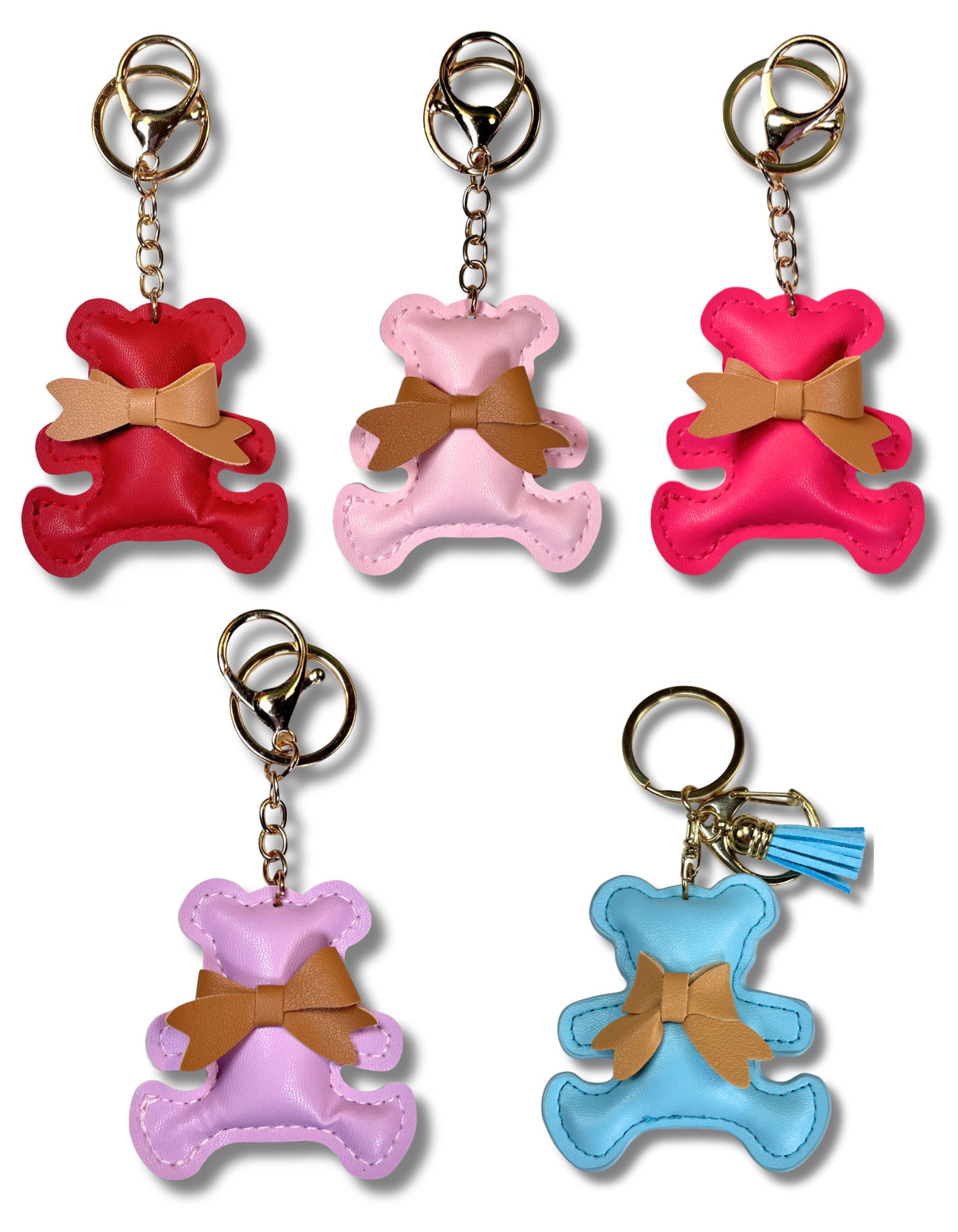 Keychain Charm: Bear with Bow