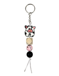 Keychain Charm: Beaded Cows