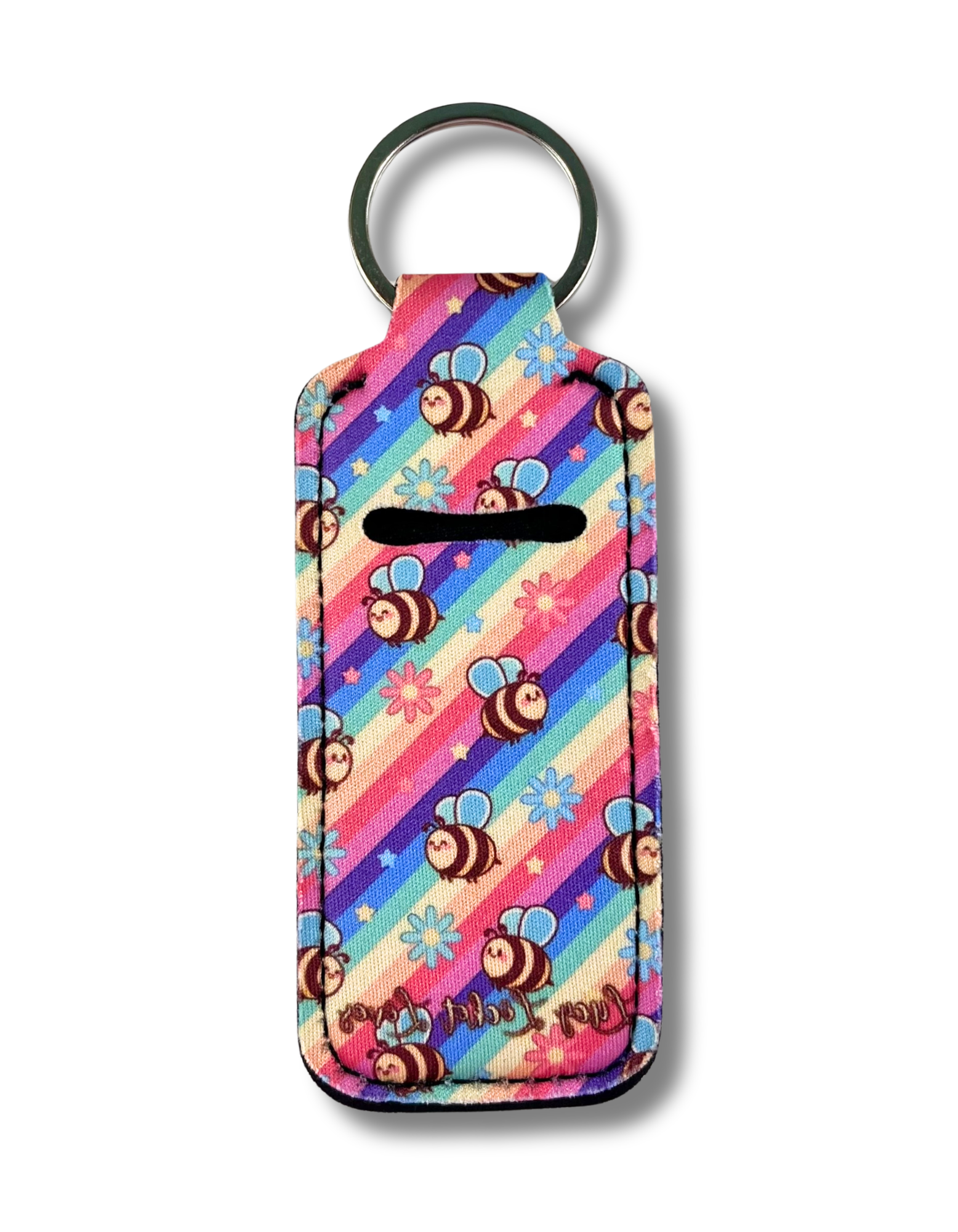 Lip Gloss Holder: Bees in Rainbow