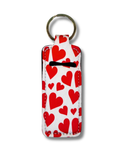 Lip Gloss Holder: Hearts in Red & White