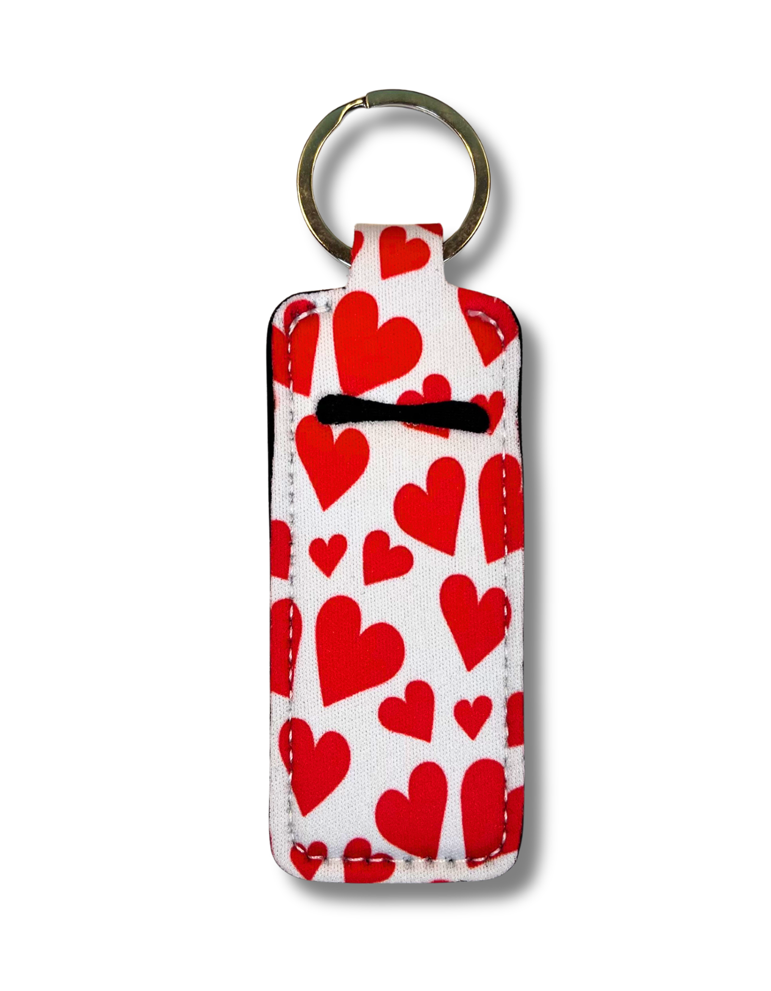 Lip Gloss Holder: Hearts in Red & White