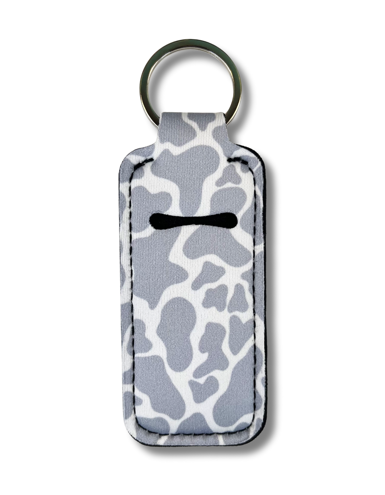 Lip Gloss Holder: Cow Print in Gray