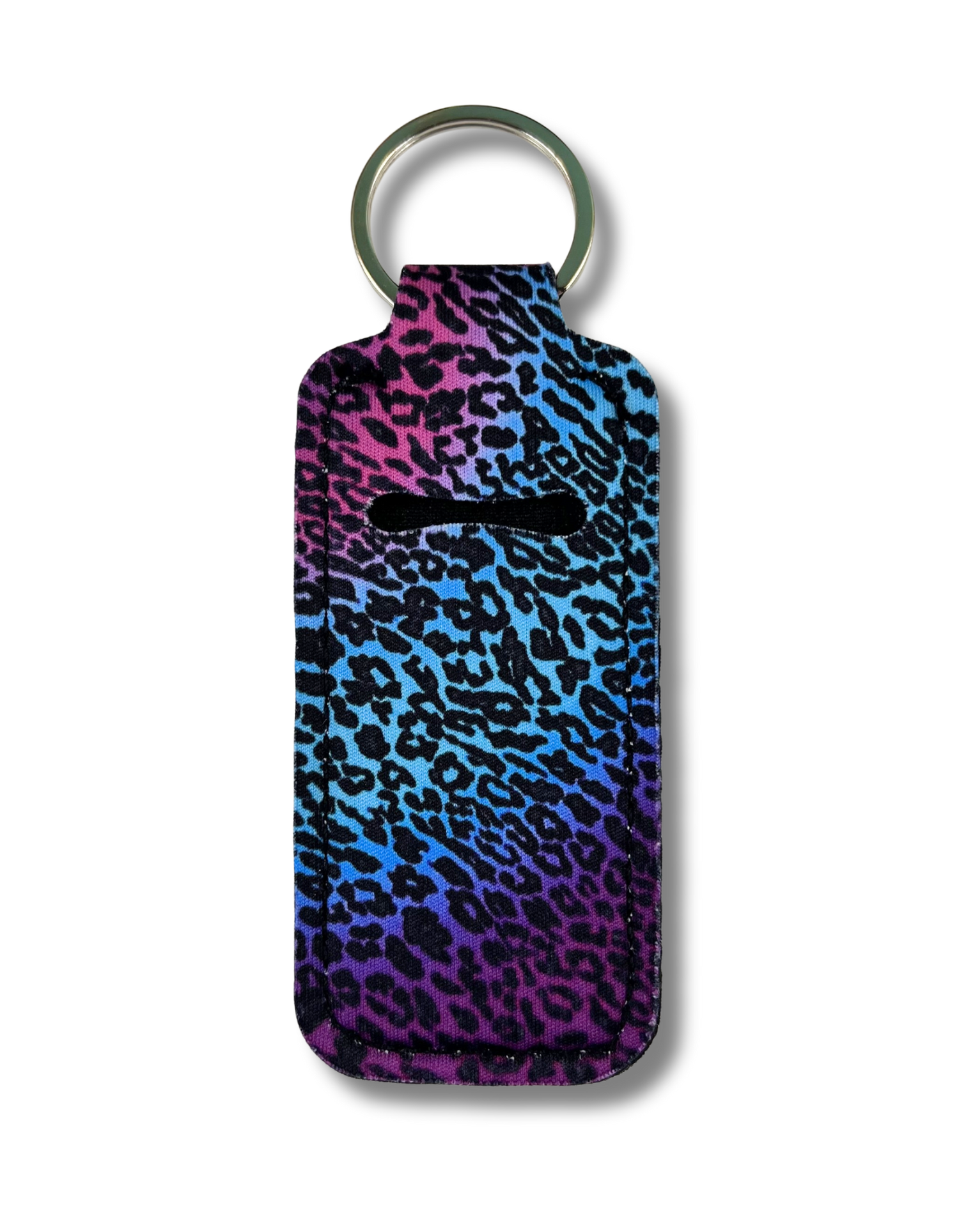 Lip Gloss Holder: Leopard in Blue & Purple