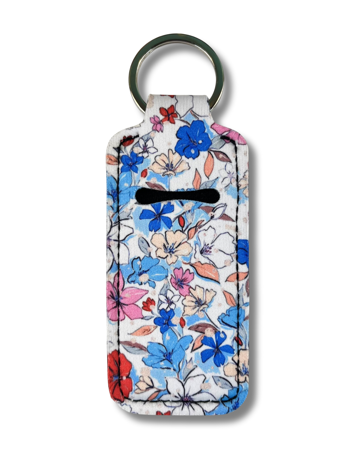 Lip Gloss Holder: Flowers in Blue