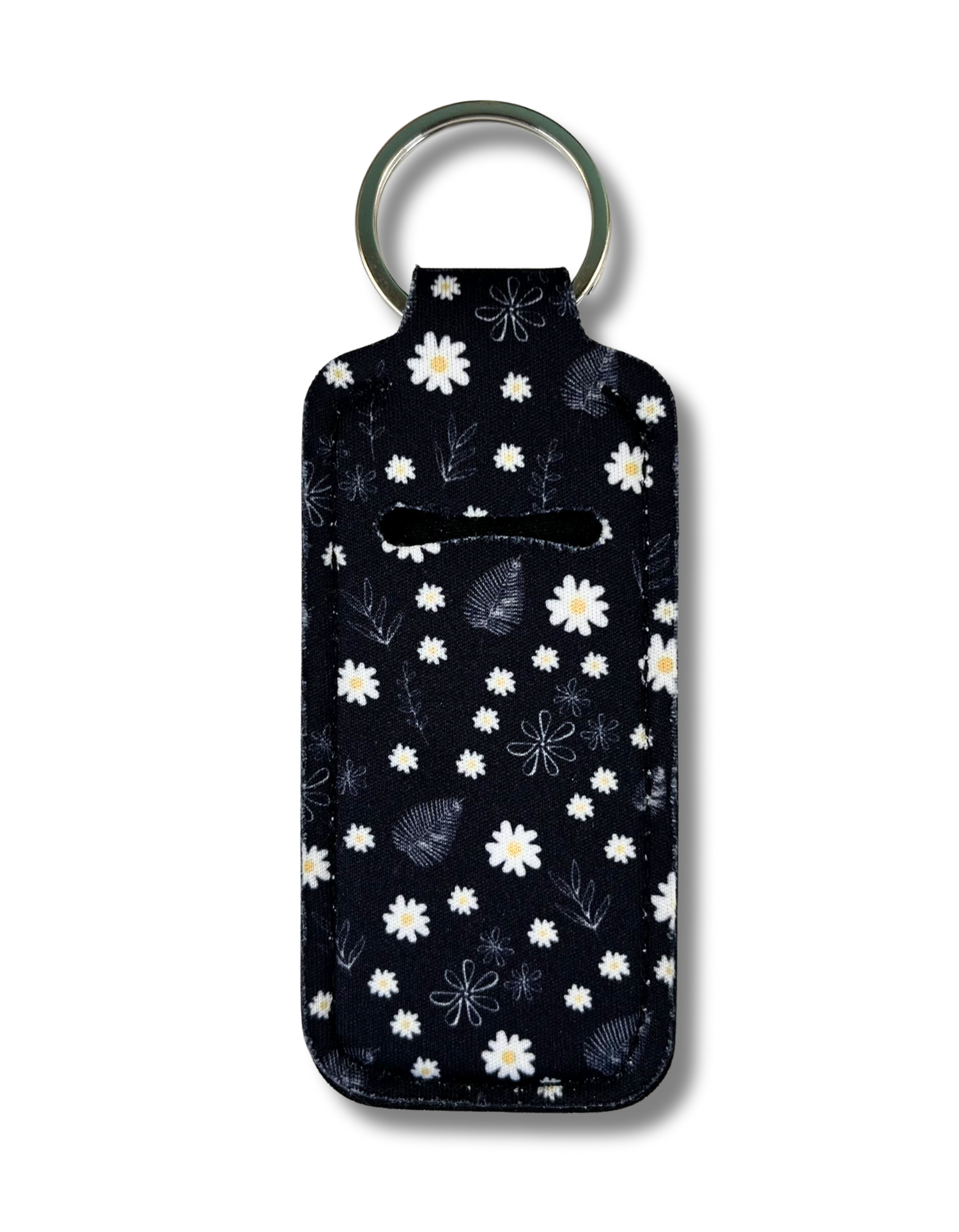 Lip Gloss Holder: Daisies in Black