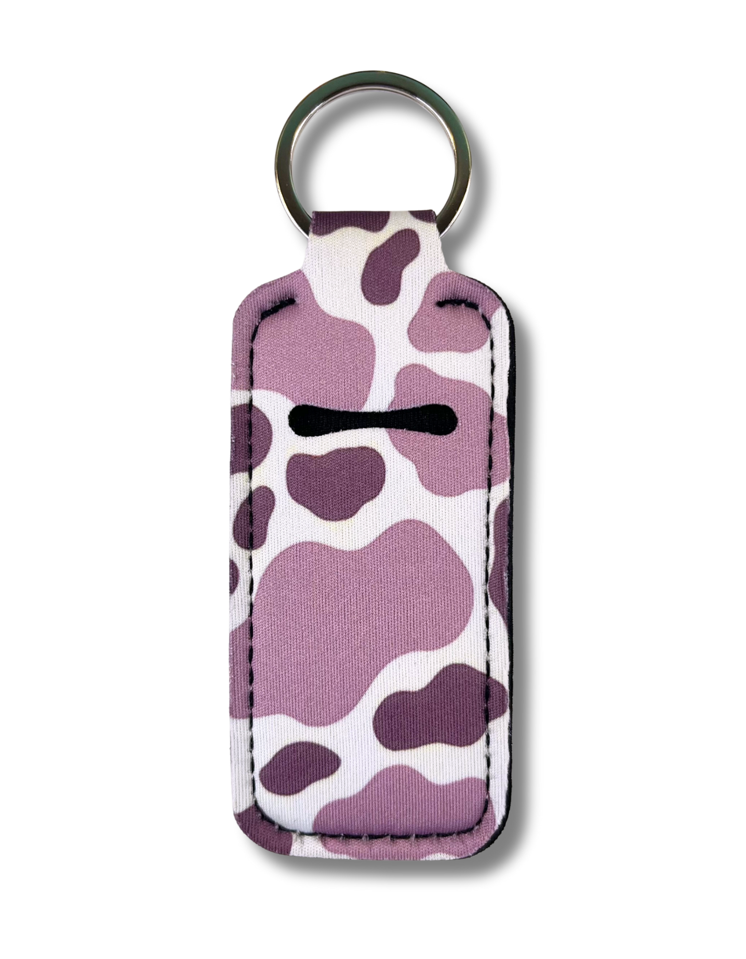 Lip Gloss Holder: Cow Print in Plum