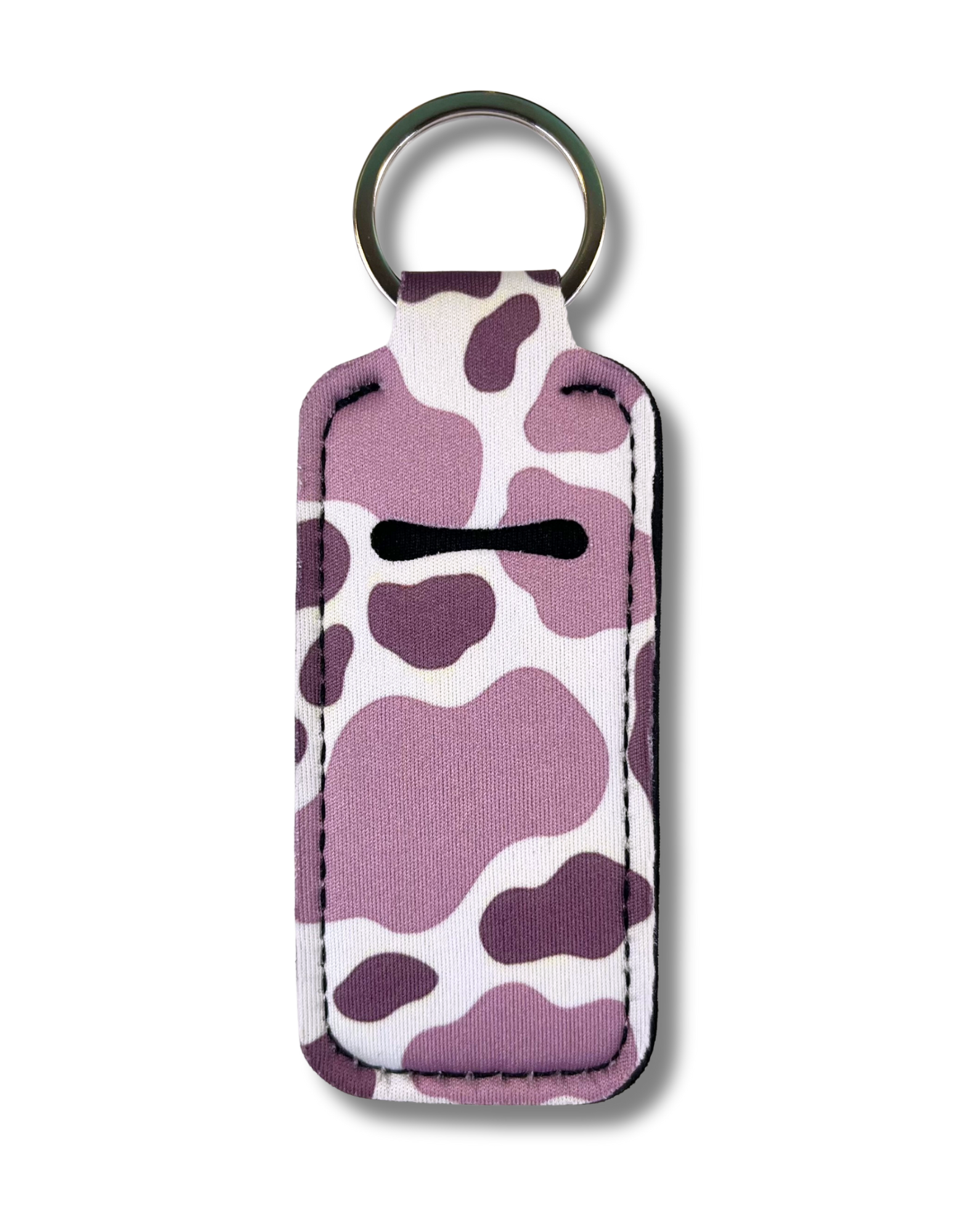 Lip Gloss Holder: Cow Print in Plum