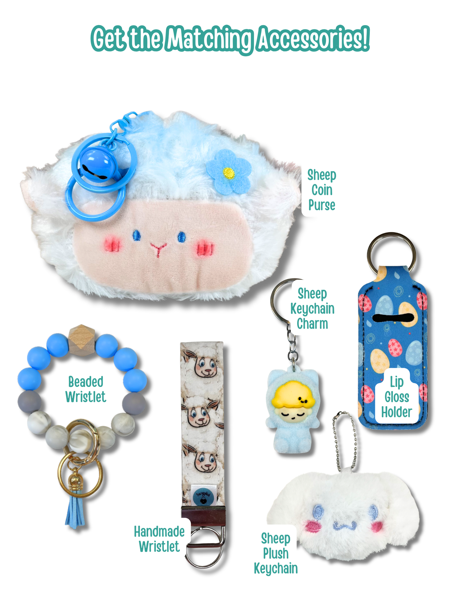 Wristlet-Scrunchie: Sheep