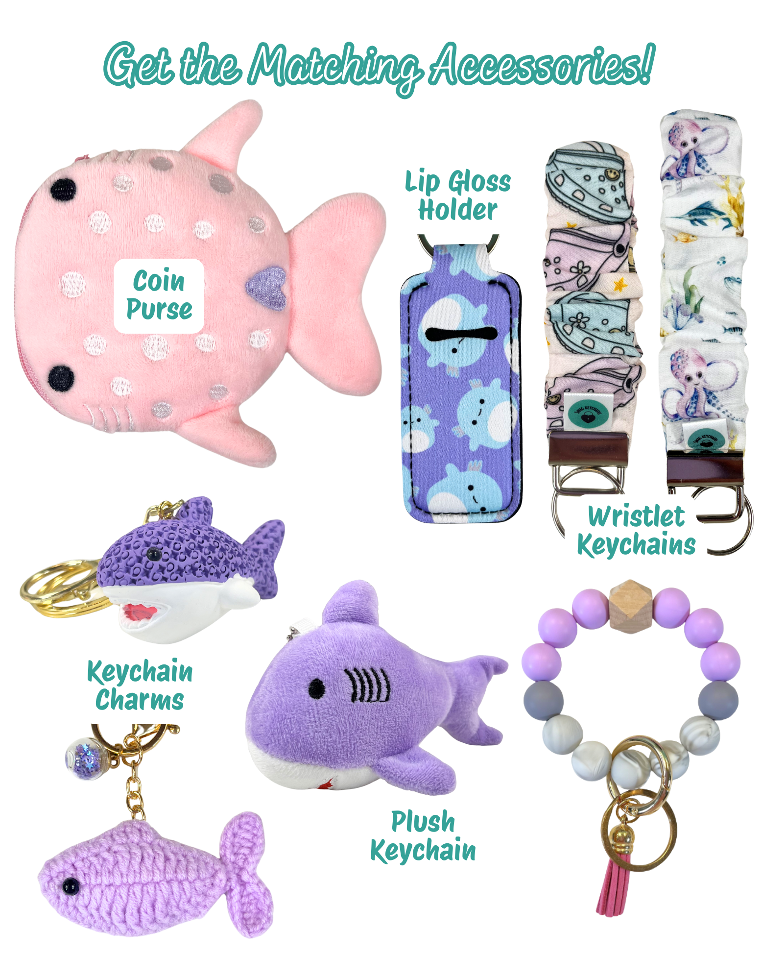 Keychain Charm: Knit Fish