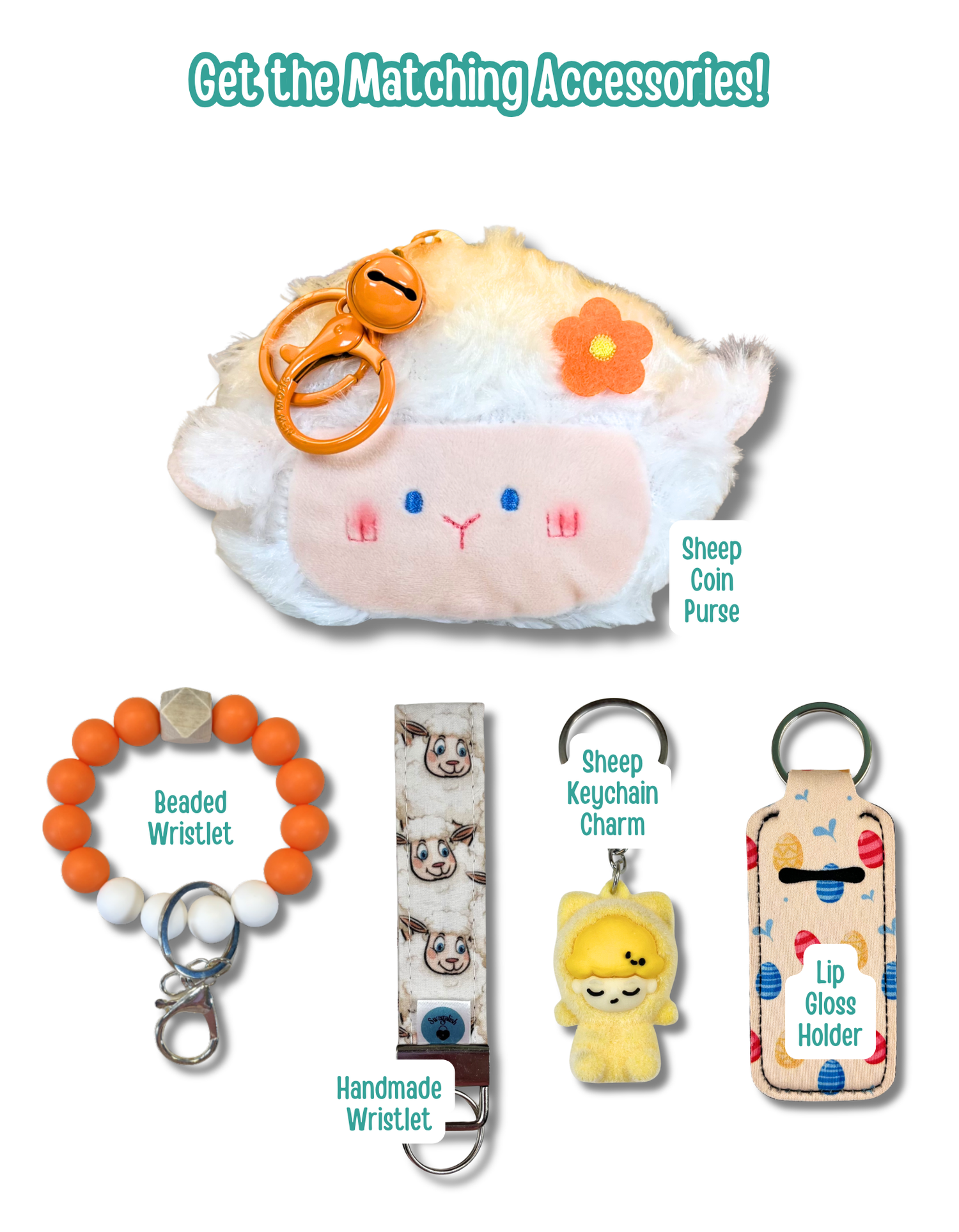 Wristlet-Scrunchie: Sheep