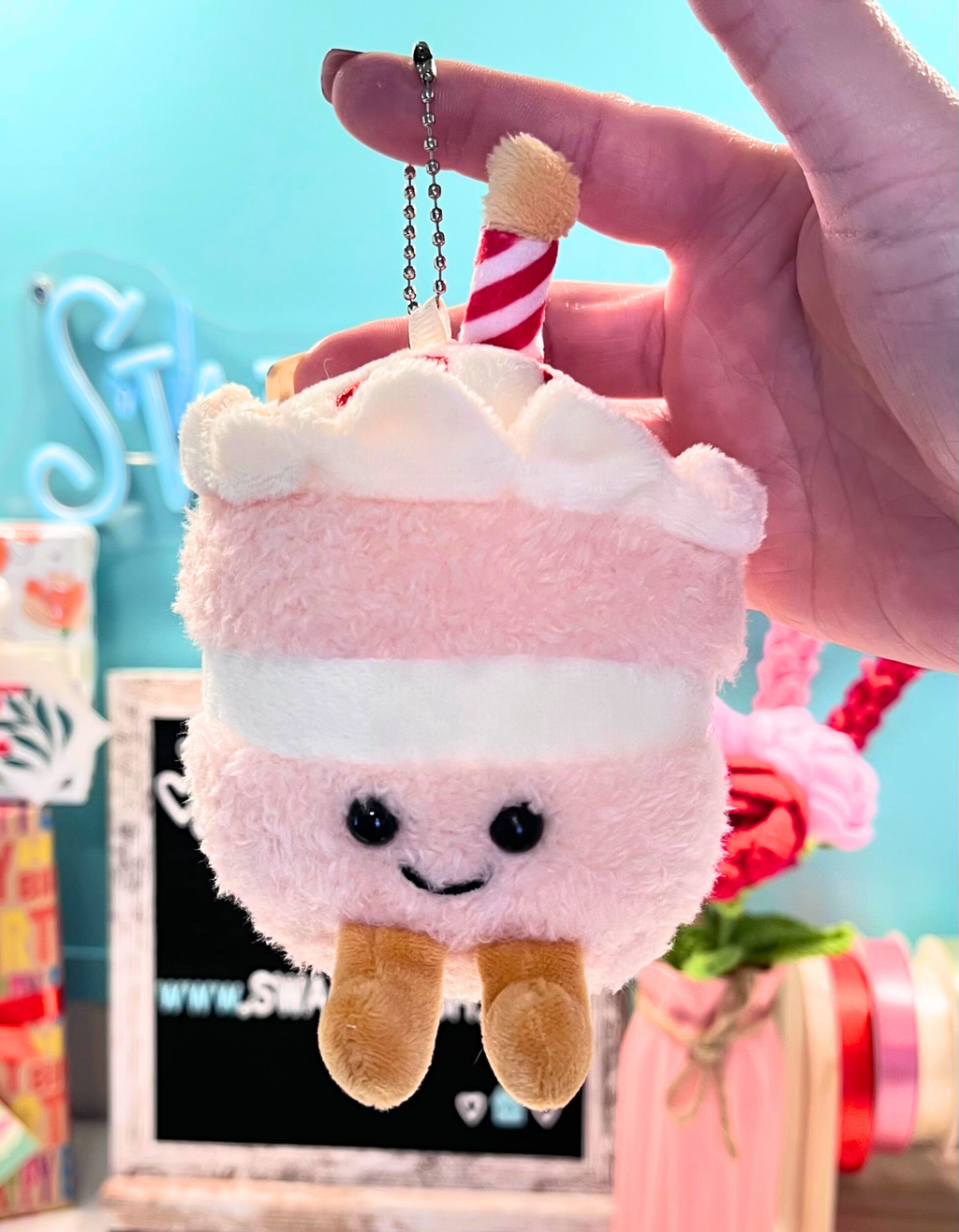 Keychain Plush: Birthday Cake