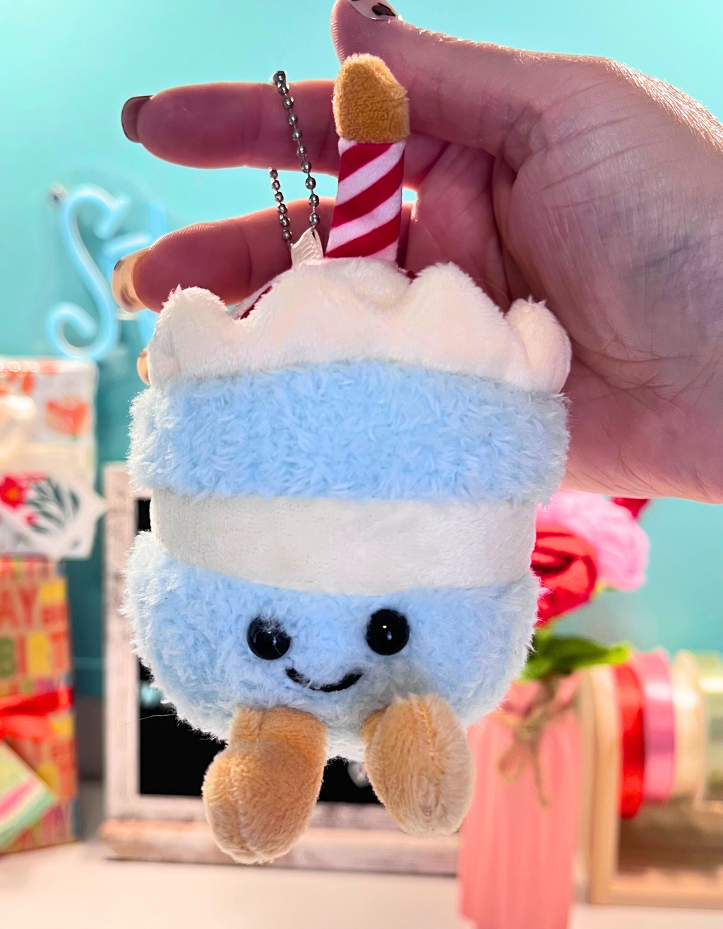 Keychain Plush: Birthday Cake