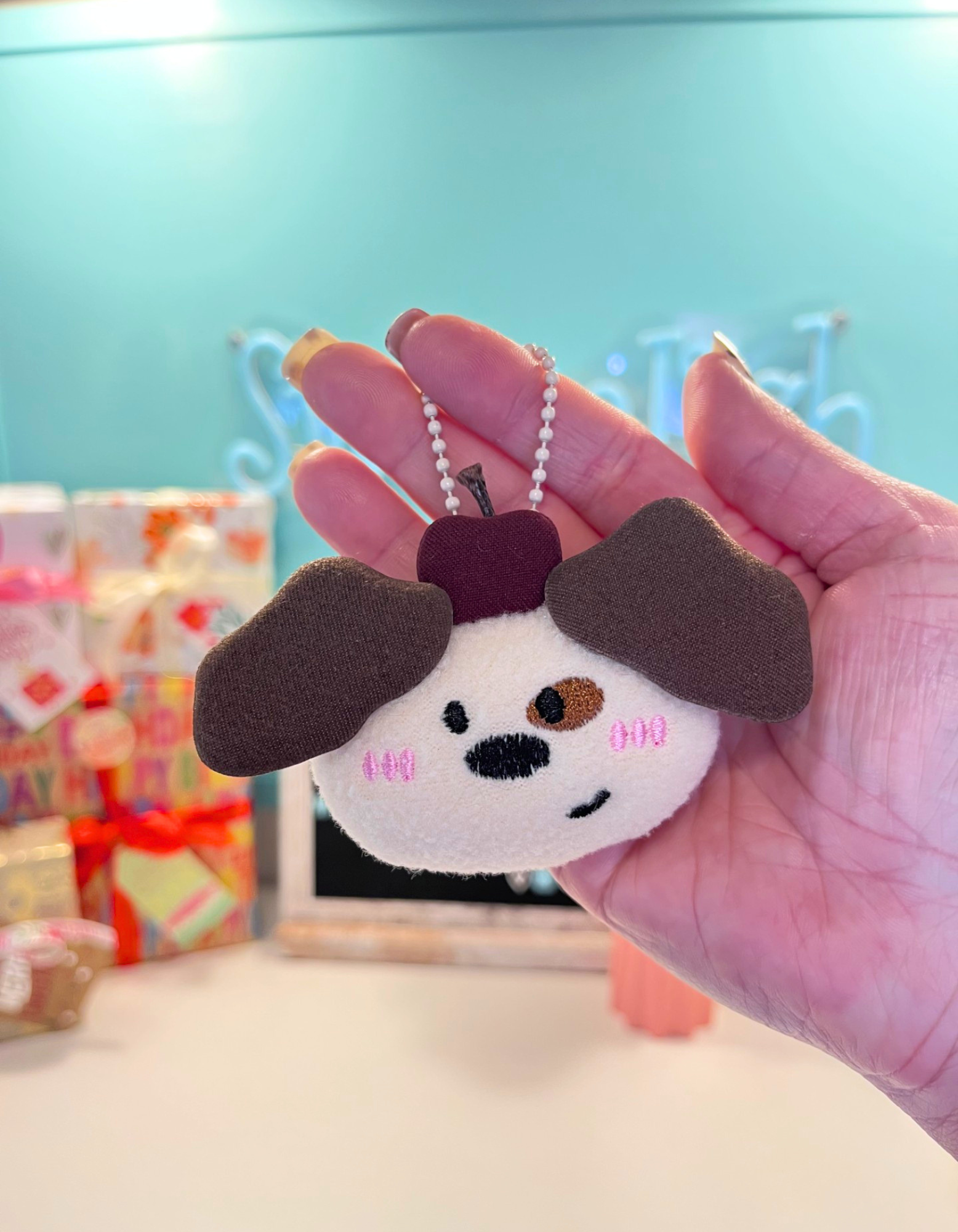 Keychain Plush: Cherry Dog
