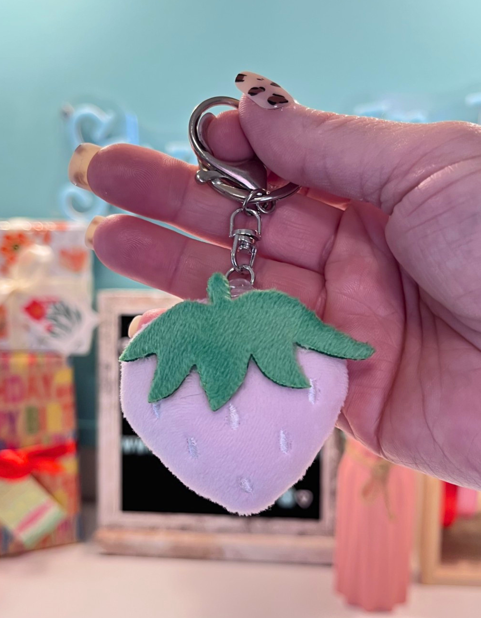 Keychain Plush: Strawberry