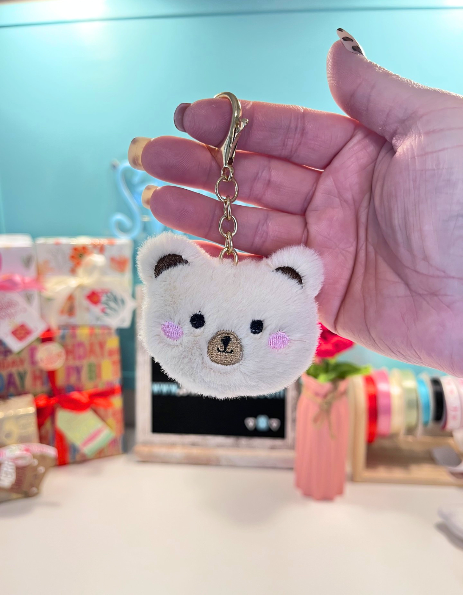 Keychain Plush: Bear in Cream