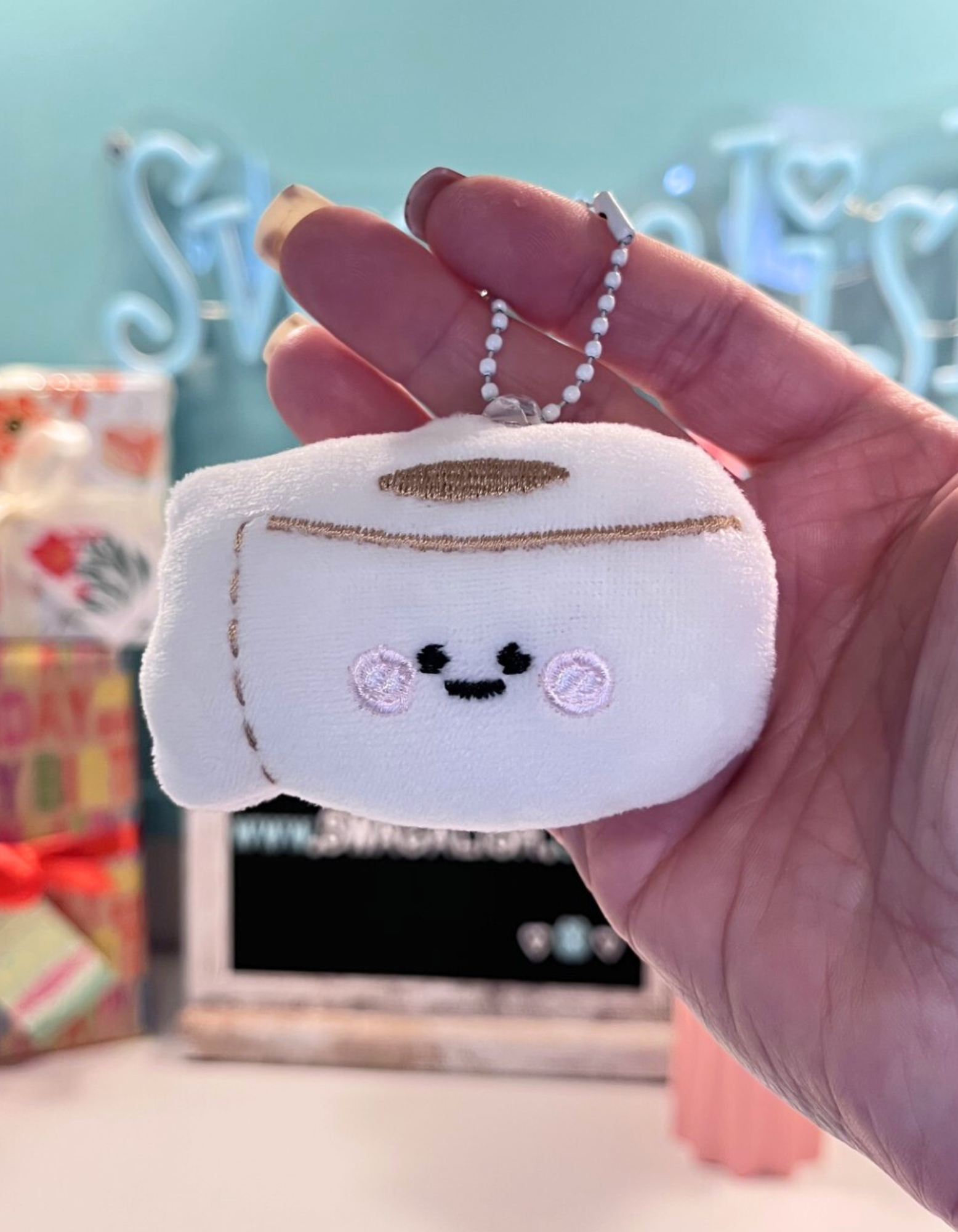 Keychain Plush: Toilet Paper Roll