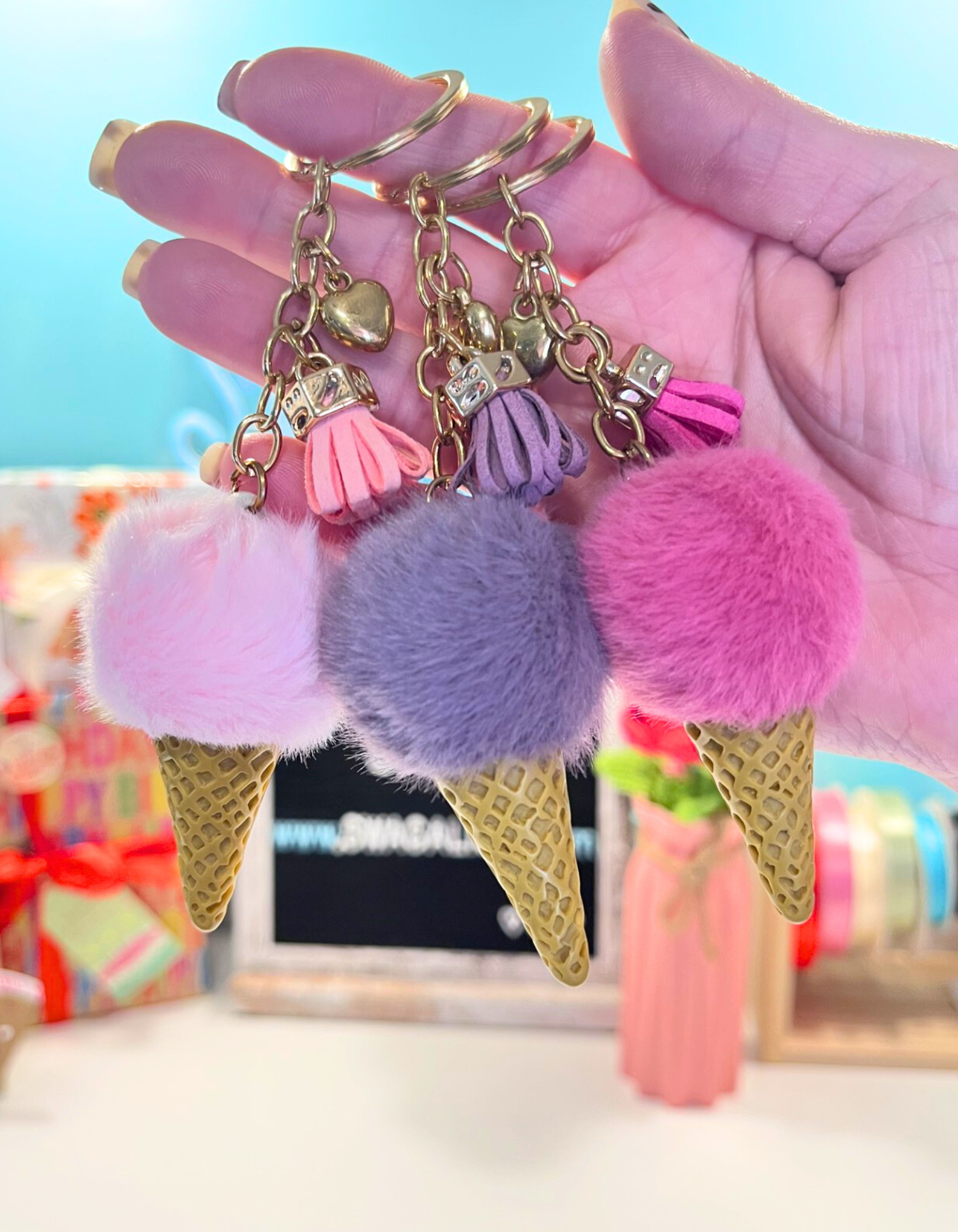 Keychain Plush: Ice Cream Cone