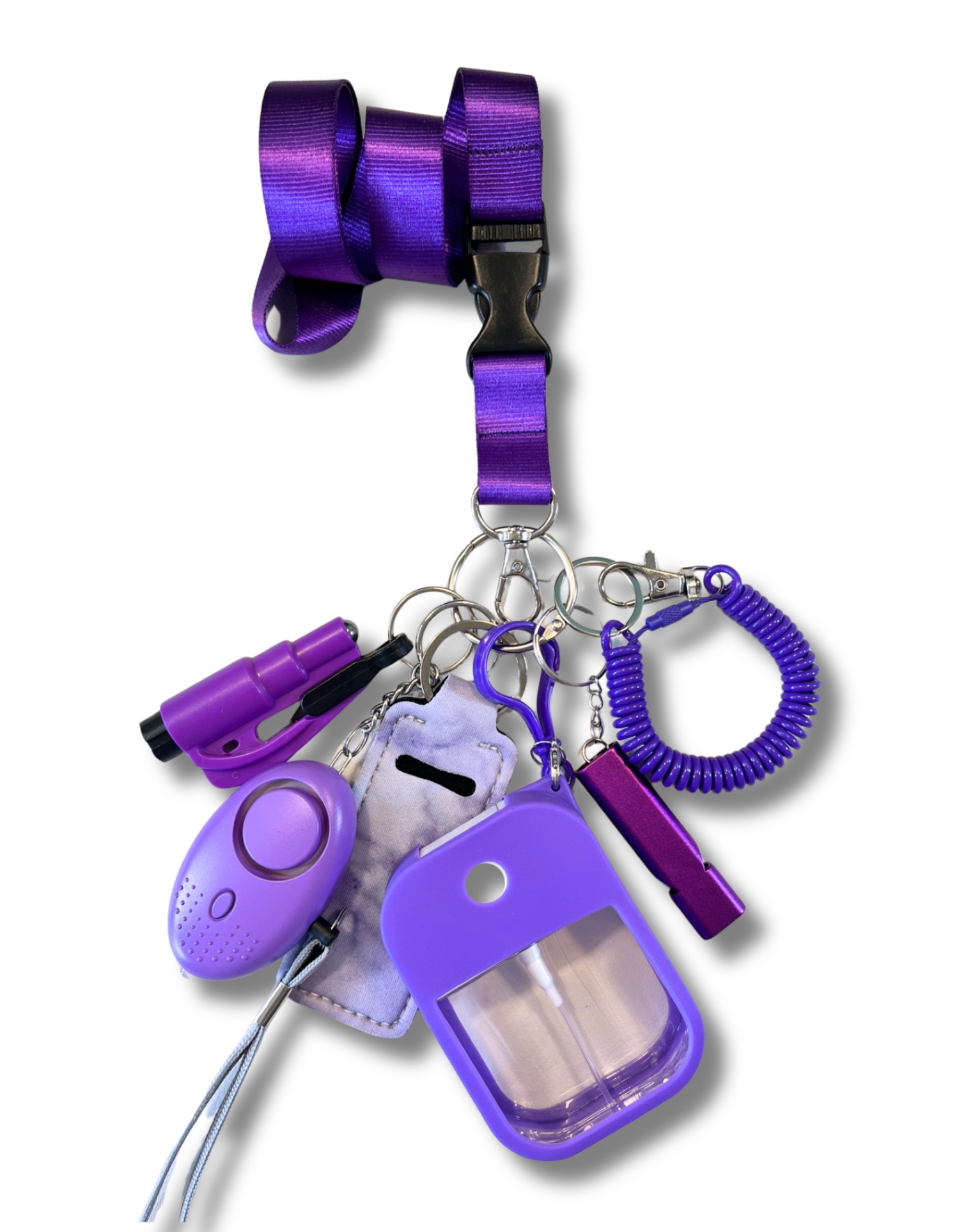 Safety Keychain Set: Purple
