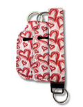 Wristlet-3-PCS Set: Red Hollow Hearts