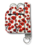 Wristlet-3-PCS Set: Red Flowers